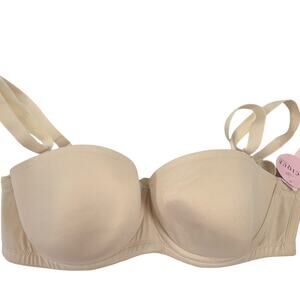 Cacique bra size 40C beige convertible adjustable straps nwt